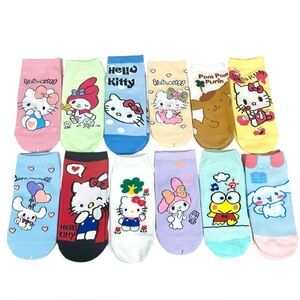 Colorful Hello Kitty & Friends Socks Bundle